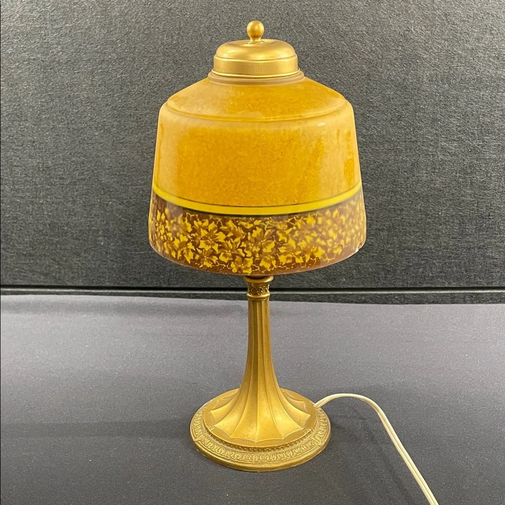 Antique Reverse Painted Table Lamp - Picture 1 of 16